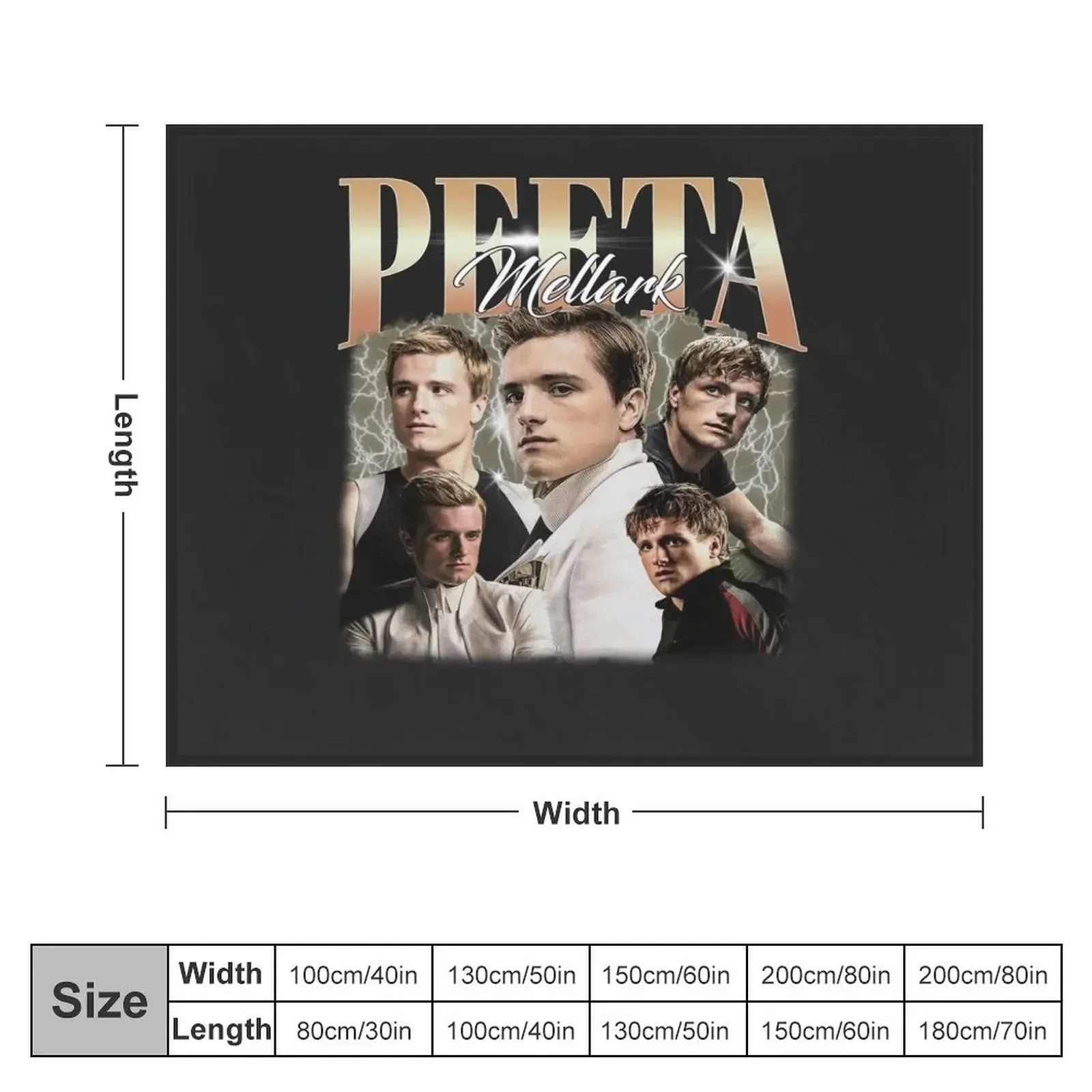 Peeta Mellark Vintage Unisex , Limited Peeta Mellark Vintage T-, Gift, Best Peeta Mellark Sweat Gift Idea Fan Throw Blanket