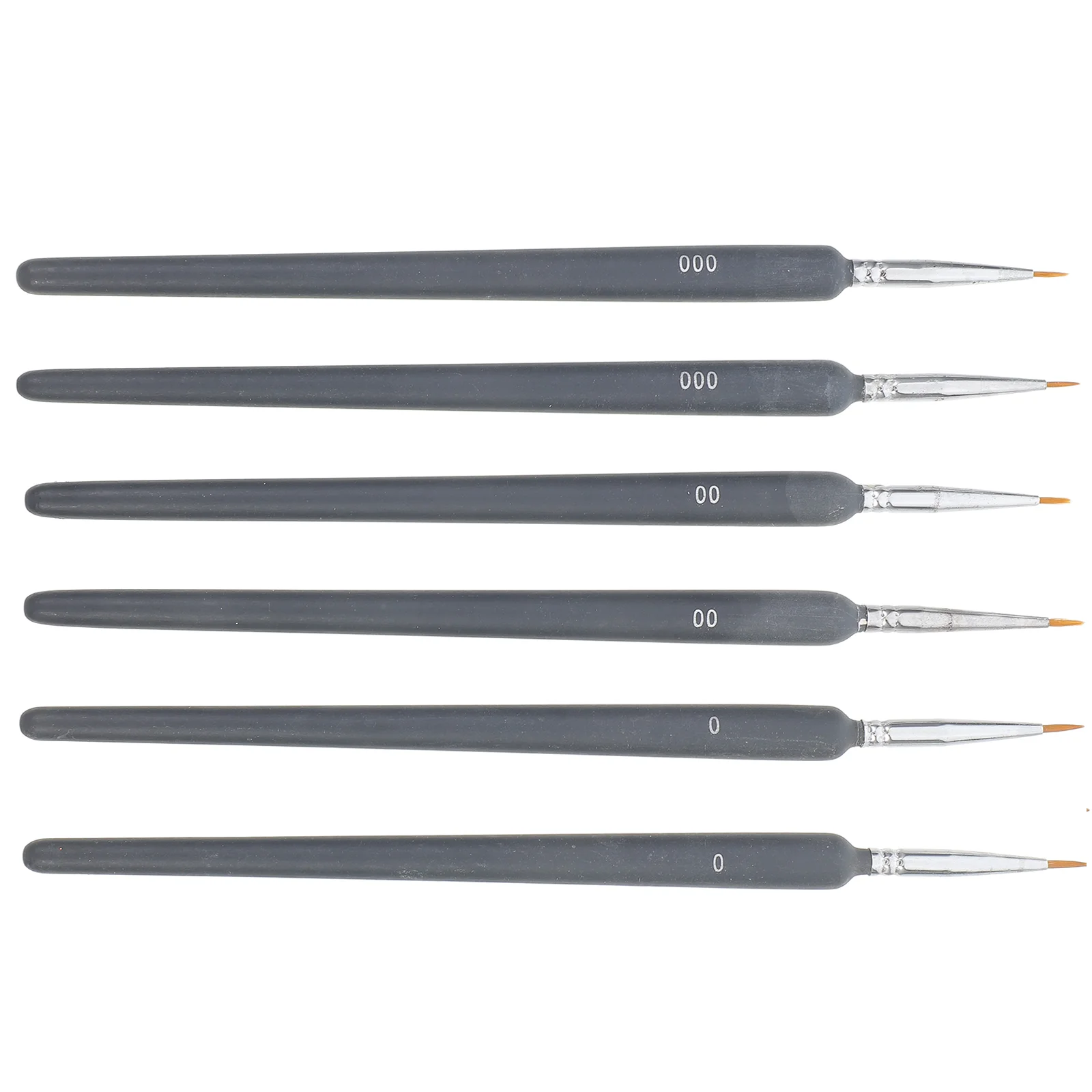 6 Pcs Hook Line Pen Micro Paint Brush Langhao Eye Liner Pencils Miniature Painting Black Brushes