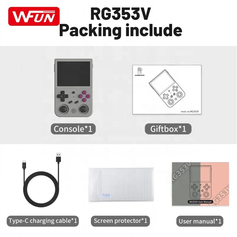 RG353V Anbernic Handheld Game Console Android 11 Linux Dual System Retro Video Gaming Consoles for Ambernic RG353V RG353VS