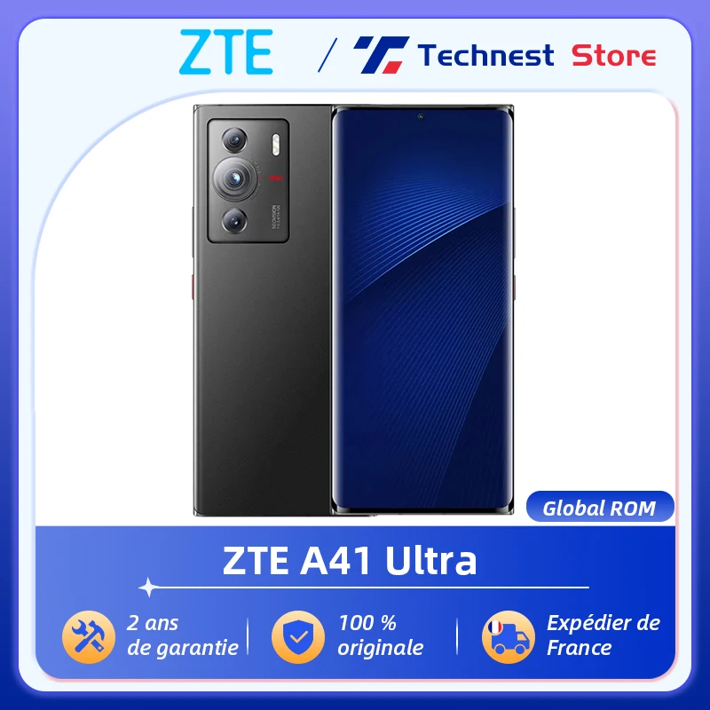 Global ROM ZTE A41 Ultra 5G Smartphone Snapdragon 8 Gen 1 6.7'' 144Hz OLED Display 64MP Main Camera 5000mAh Battery 66W Charging