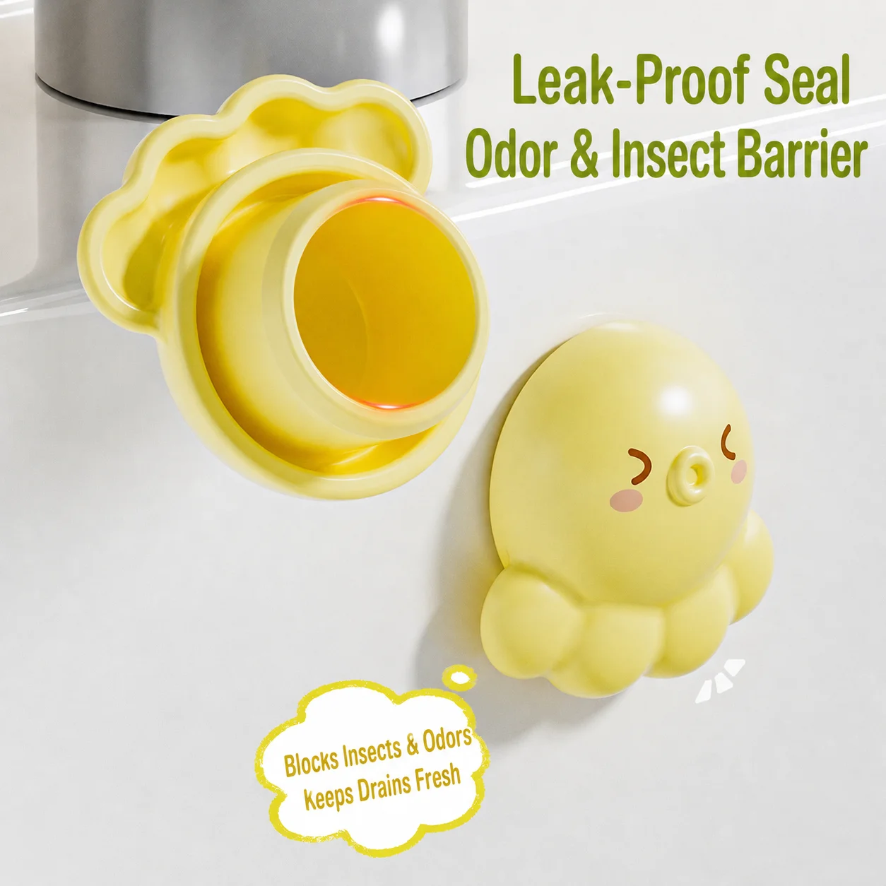 Odor-Resistant Overflow Stopper Flexible Octopus Sink Overflow Plug Leak-Proof Drain Plug Cute Bathroom Basin Drain Plug For Mop