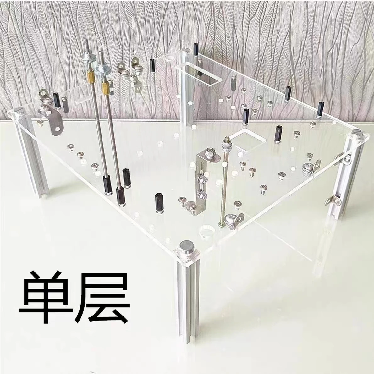 Fully transparent acrylic horizontal desktop computer case, personalized and creative open case