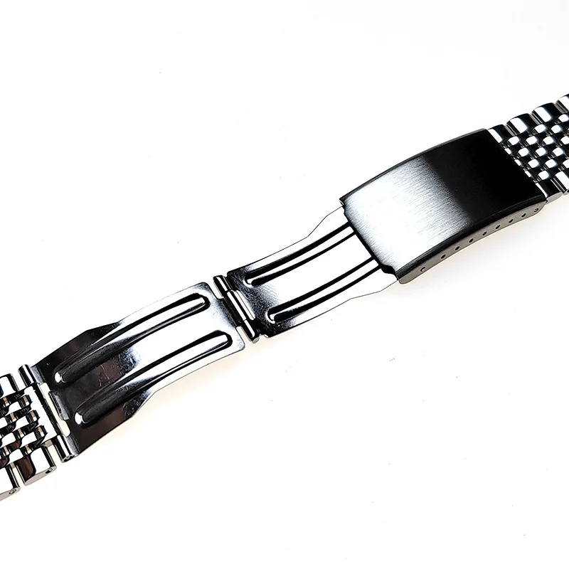 18mm 20mm 22mm Stainless Steel Watch Strap For Omega Tissot Universal Watchband Bead of Chain Bracelet Adjustable Wristband Tool