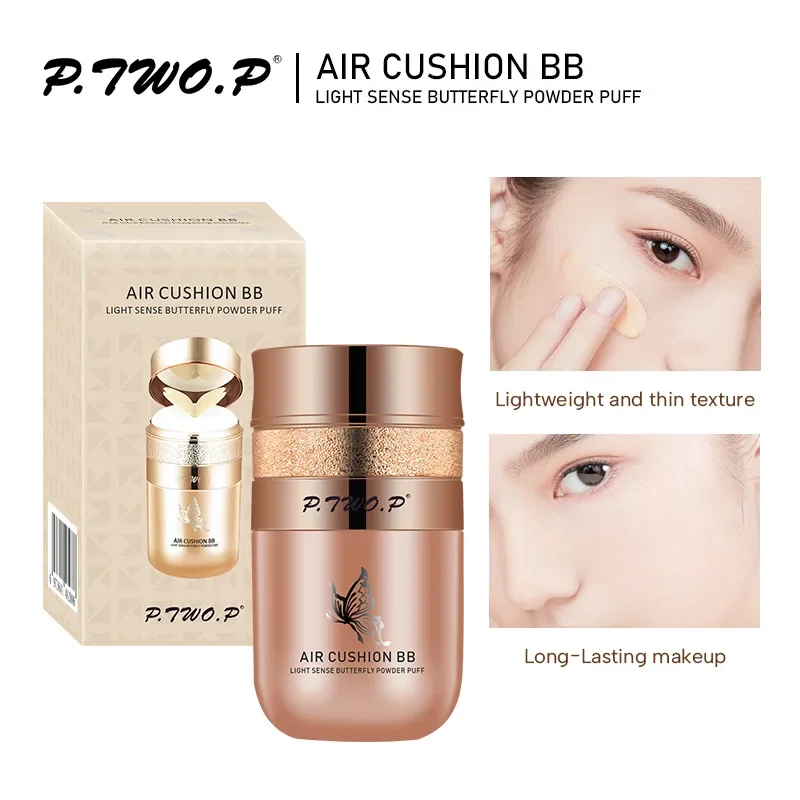 

Air Cushion BB Cream Butterfly Powder Puff Moisturizing Foundation Concealer Whitening Oil-control Waterproof Makeup Cosmetics