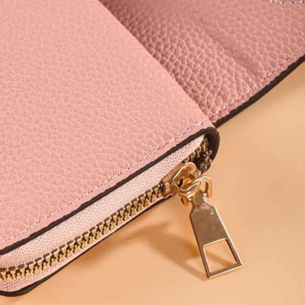 Pu レザー女性の財布ソリッドカラー盗難防止クレジットカードホルダー防水ポータブルミニコインポケットビジネス