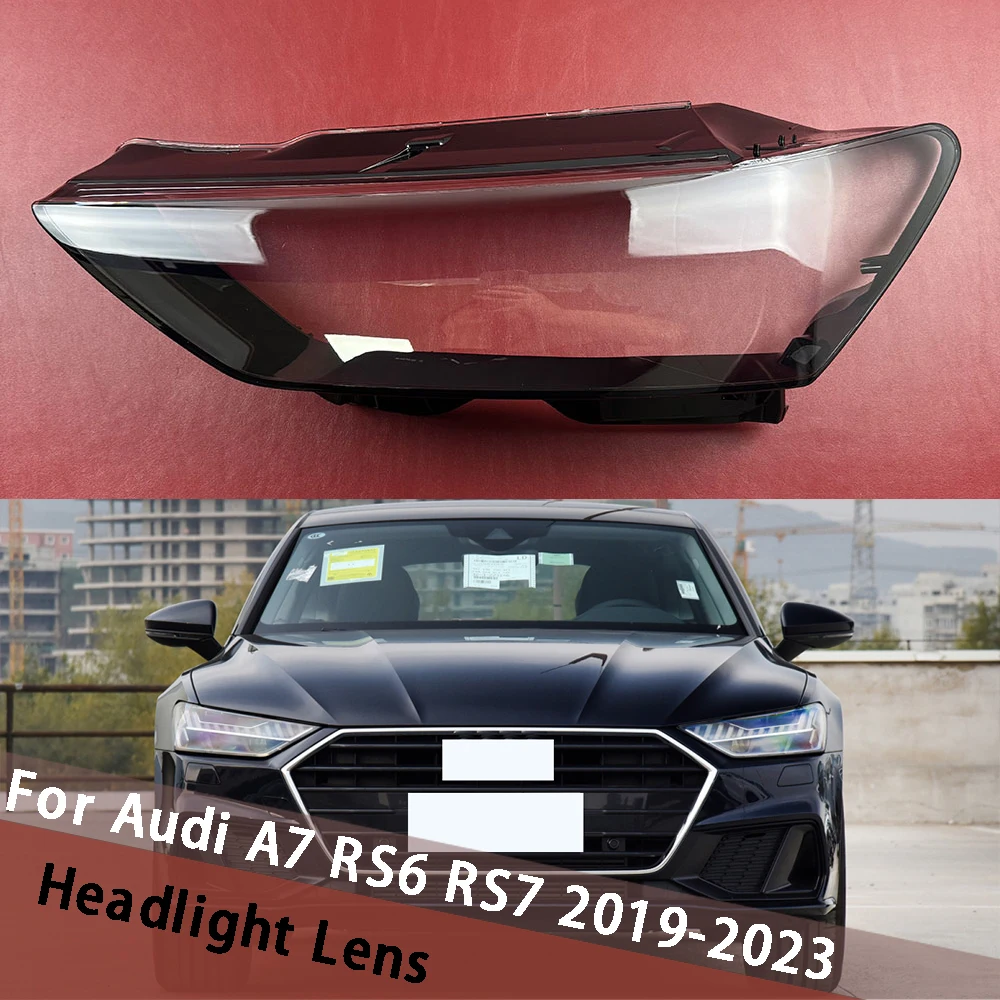 

Transparent Lampshade For Audi A7 RS6 RS7 2019-2023 Clear Headlamp Cover Head Lamp Shade Front Headlight Shell Lens Plexiglass