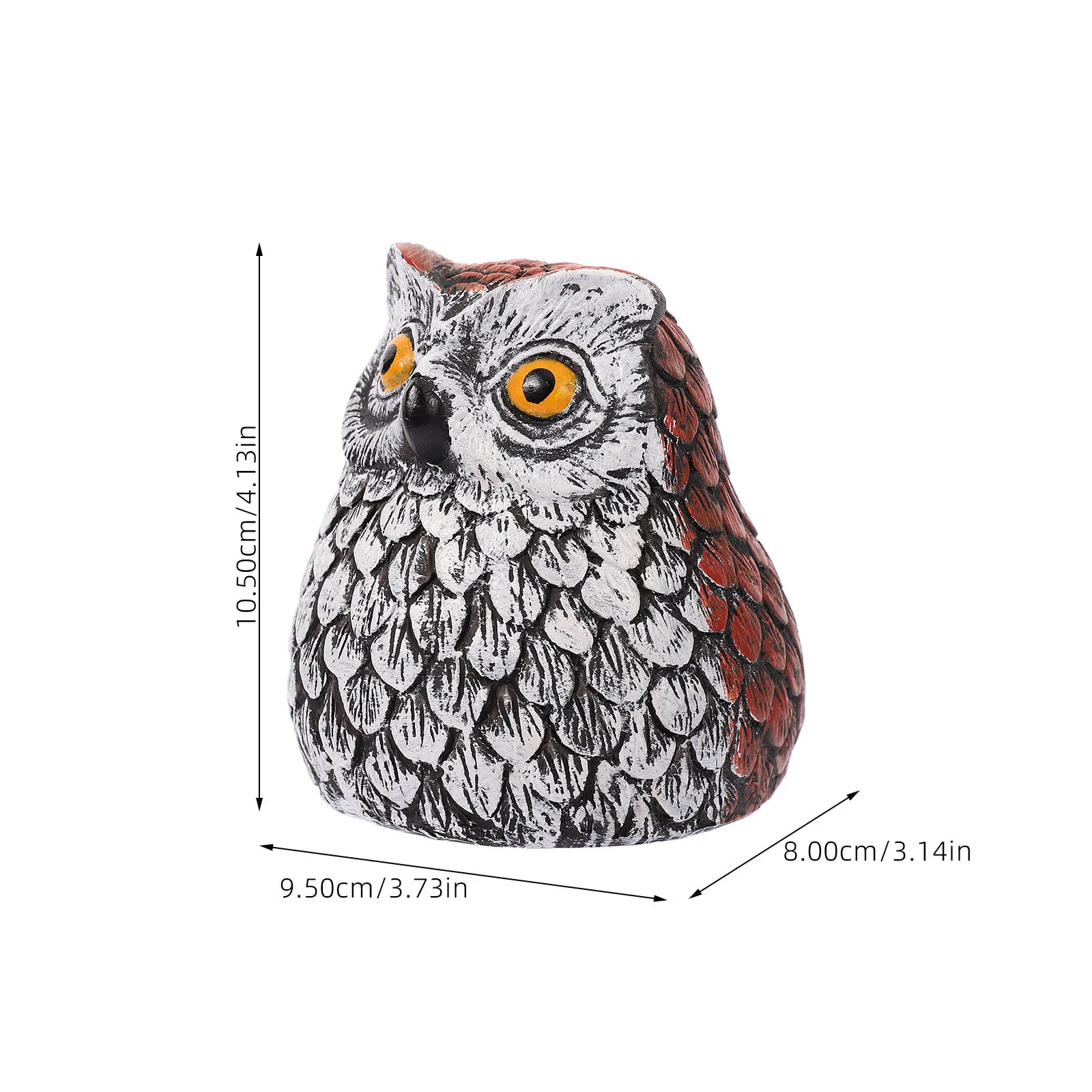 البومة مخفي تمثال في الهواء الطلق حديقة صندوق مخفي الراتنج حجر شكل مخفي مفتاح حامل ساحة الصخور مفتاح آمنة وهمية روك للاستخدام الخارجي #3