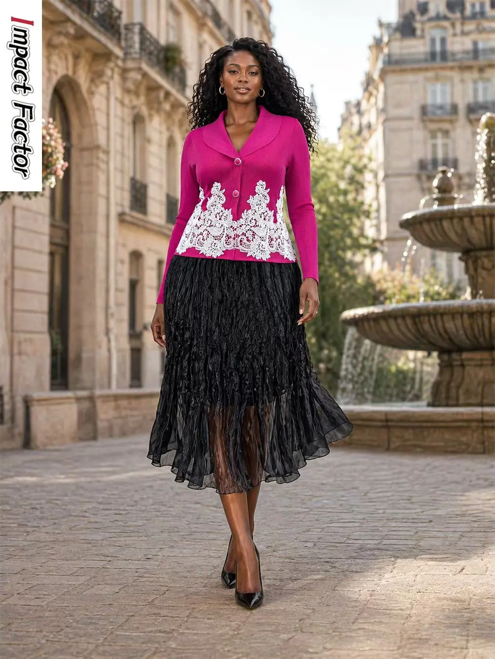 

2026 New Miyake Pleated African Loose Suit Fashion Temperament Elegant Skirt Two-piece Suit Women