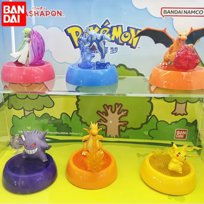 

Коллекционная фигурка Bandai Pokemon (7,5 см) в слепой коробке со светом: Генгар, Чаризард, Пикачу. Аниме-игрушка для декора дома.