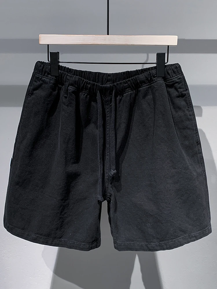 

Men's Workwear orts Wax Dye Pure Cotton Loose Fit Youth Five-Quarter Casual Pants Breathable Comfortable Summer New Arrival