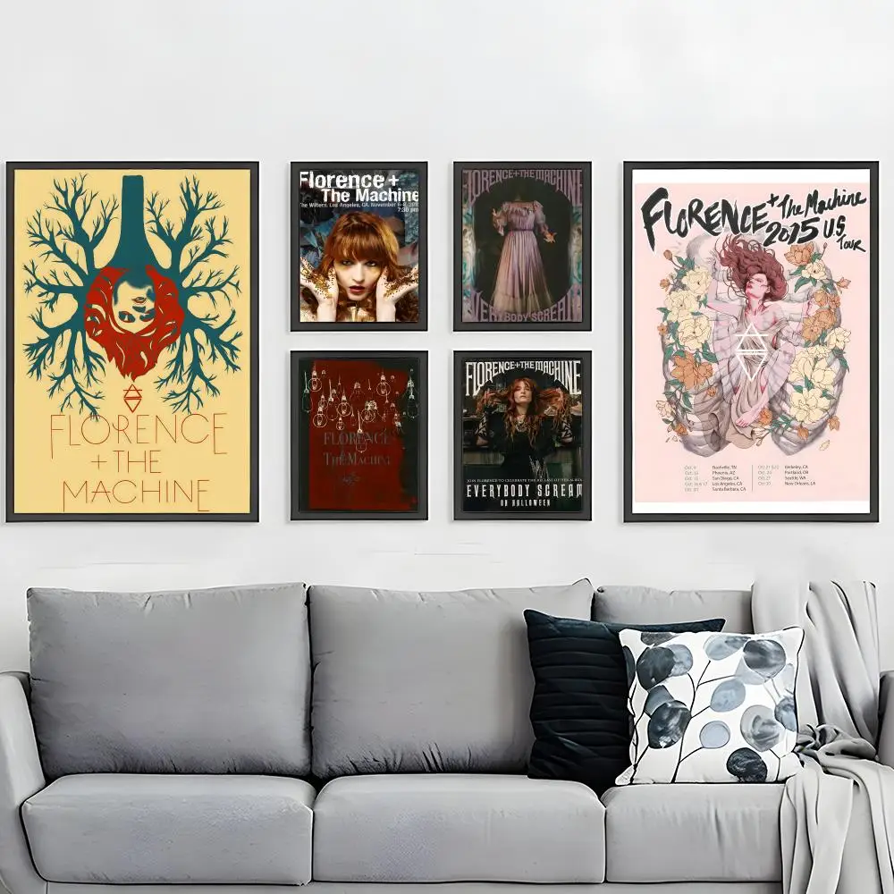 Popular Band Florence and the Machine Poster HD Waterproof Self-Adhesive Wall Art – Multi-Scene Use, Top Gift Pick
