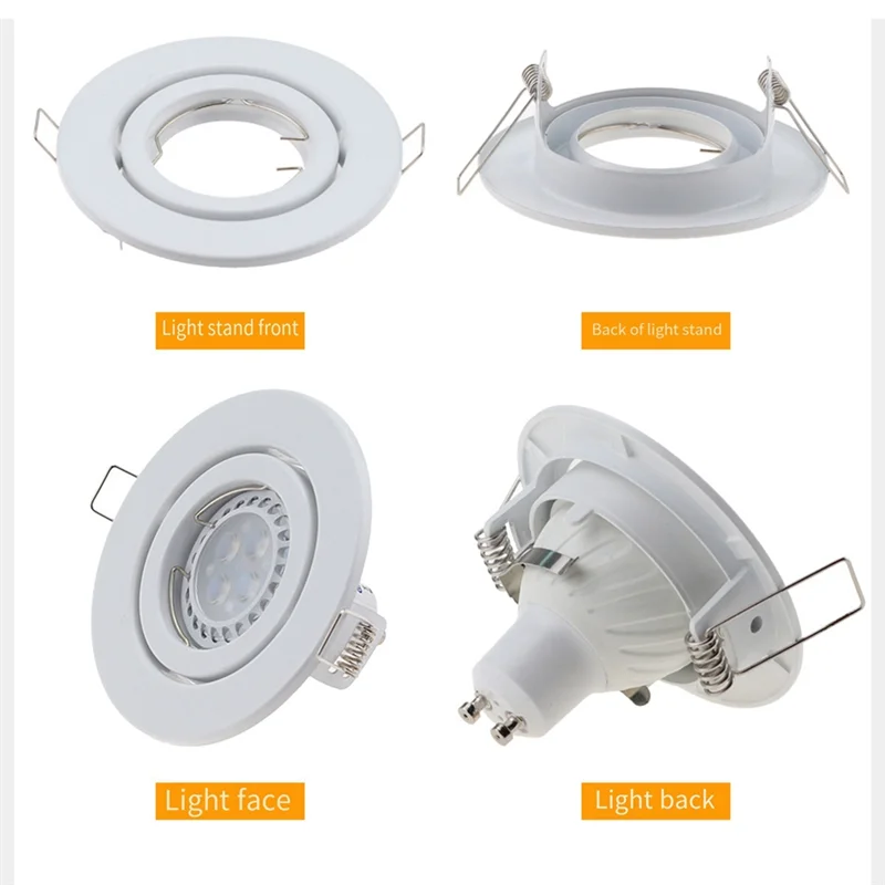 

LED Spotlights Frame Led Holders Cutout 70Mm Plastic For MR16 GU10 Bulb Holder Recessed LED Spot Light,A