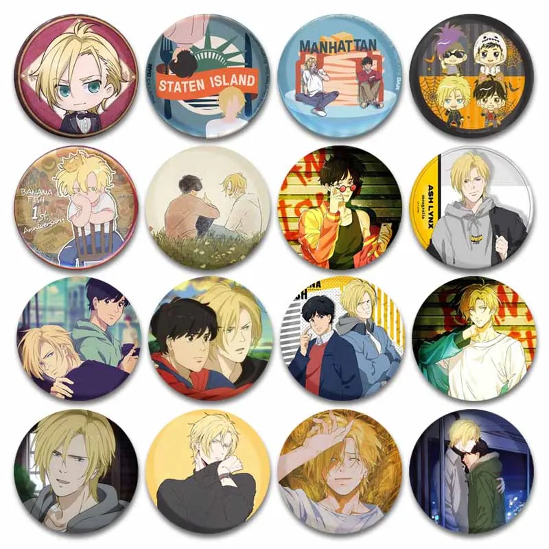 Anime Banana Fish Trio Soft Button Pin Aslan Jade Eiji Okumura Cartoon Badge Funny Creative Clothes Lover Brooch Jewelry Gifts