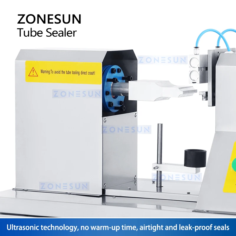 ZONESUN Ultrasonic Soft Hose Sealer Equipment Tools Composite Hose Pipe Welding Cosmetic Plastic Tube Sealing ZS-QDFM125S