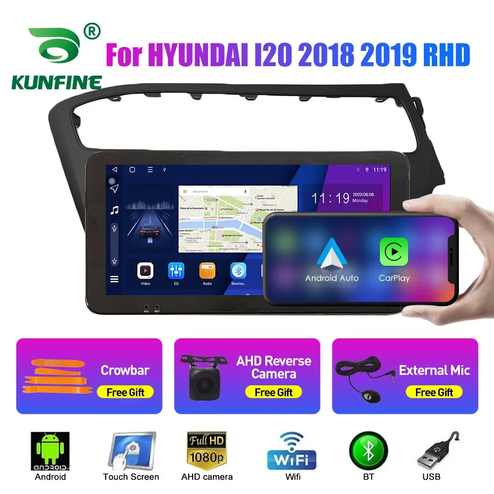 

10.33 Inch Car Radio For HYUNDAI I20 2018-2019 2Din Android Octa Core Car Stereo DVD GPS Navigation Player QLED Screen Carplay