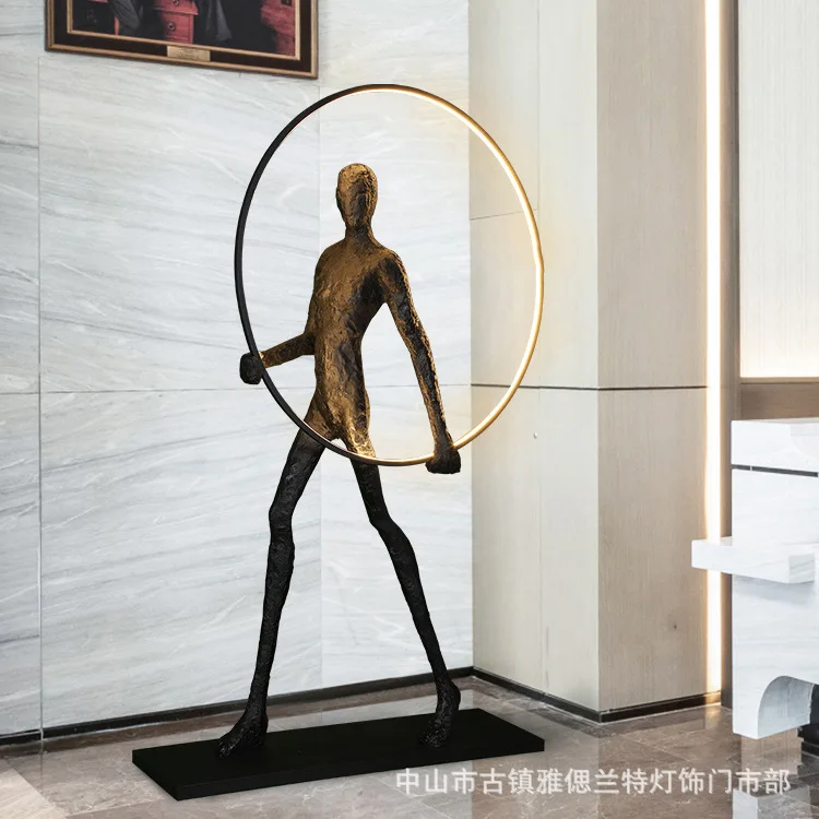 

Abstract humanoid art sculpture floor lamp sales department lobby exhibition hall living room character design sense creative la