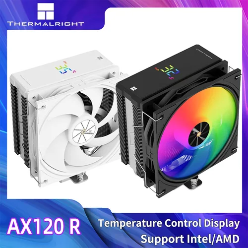 Thermalright AX120-R 4 tubos de calor enfriador de CPU ARGB PWM radiador de pantalla Digital profesional para LGA1851/1700/115X/1200 AMD AM5