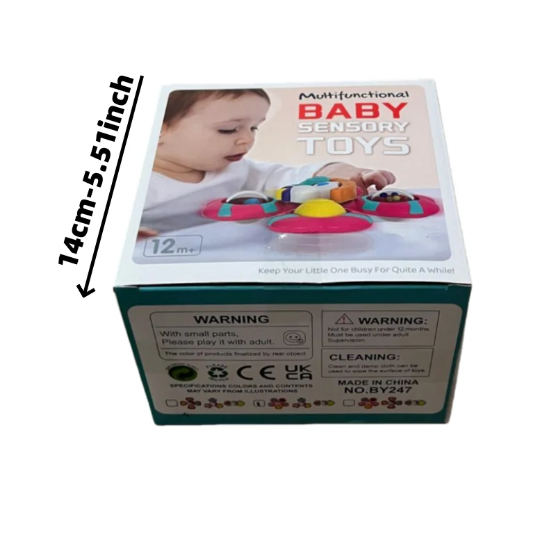 Baby Suction Cup Spinning Fun Unicorn Dining Table Press Top Teething Ring, Bathroom Bath Spinning Fun Toy