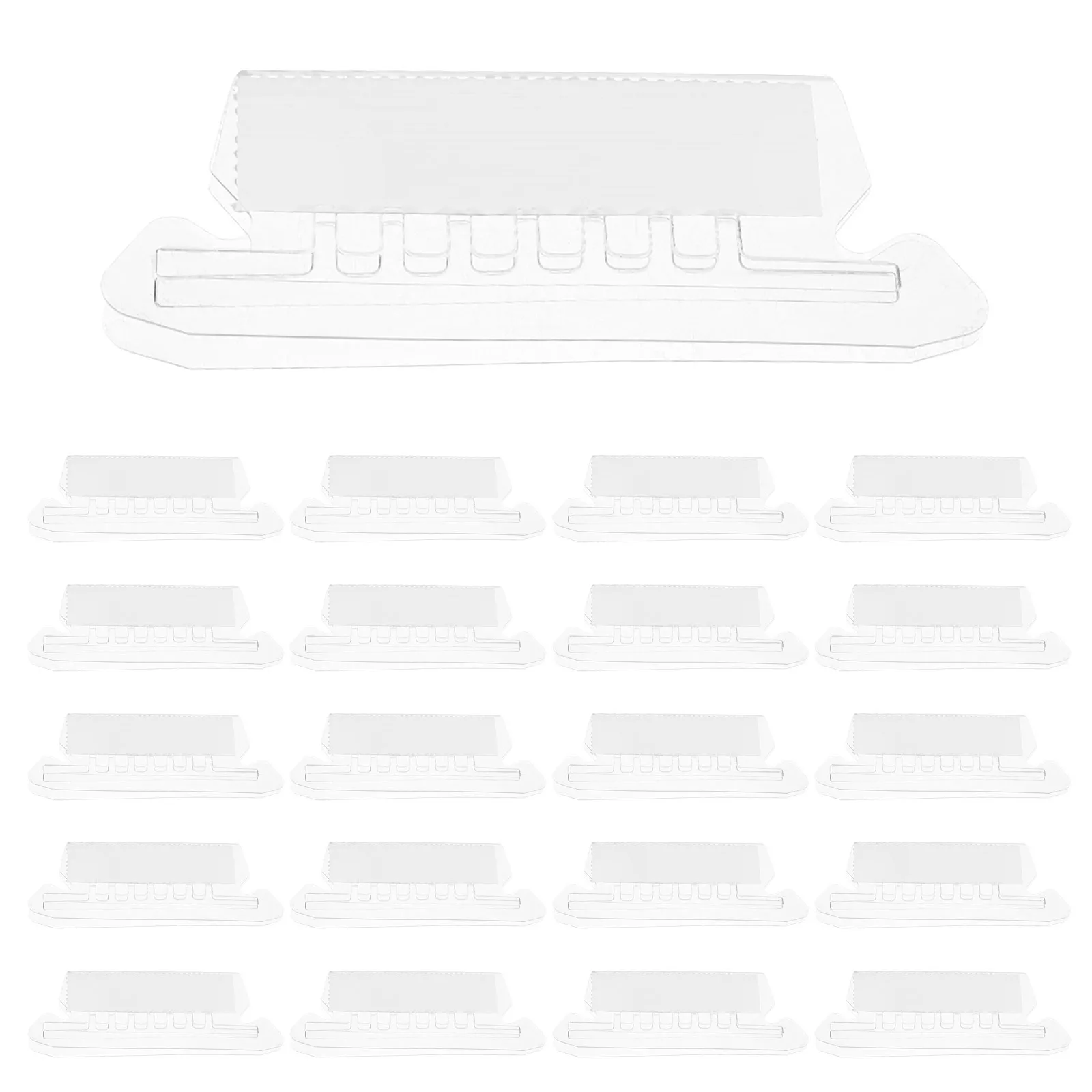 50Pcs Transparent File Folder Tabs Insertable Labels for Hanging Folders Plastic Easy Visibility Categorization