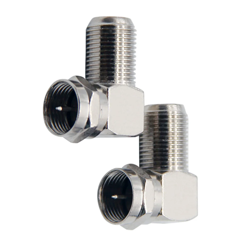 NEW 1PCS 90 Degree F-Type Male to Female Plug Cable Connector TV Aerial Antenna Right Angle Adapter Plug To Socket Coax Cable