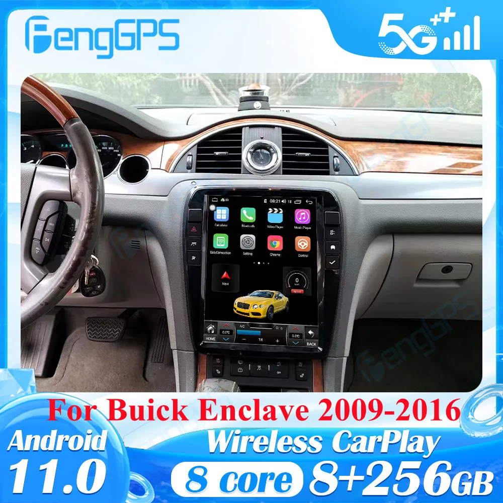 12.1'' Tesla Screen Car Radio Multimedia Player Android 11 For Buick Enclave 2009-2016 Auto Stereo Video GPS Navigation HeadUnit