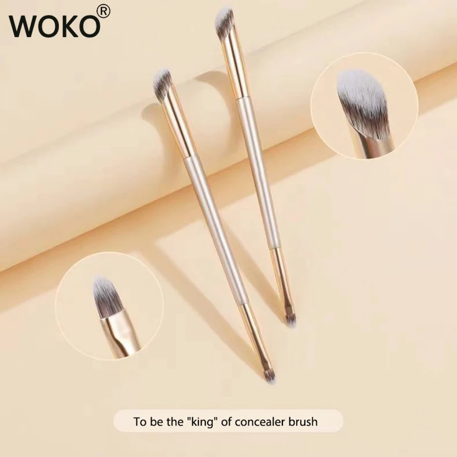 WOKO Double Head Concealer Brush Finger Concealer Makeup Brush & Tip Head Concealer Brush Facial Blemish Coverage Makeup Tool
