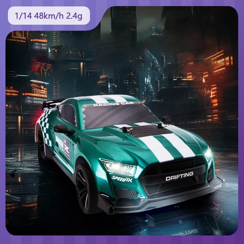 

1/14 48km/H 2.4g Rc Car Full Scale Rc Gyroscope 4wd Racing Light Remote Control Car High Speed Drift Racing Boy Toy Gift