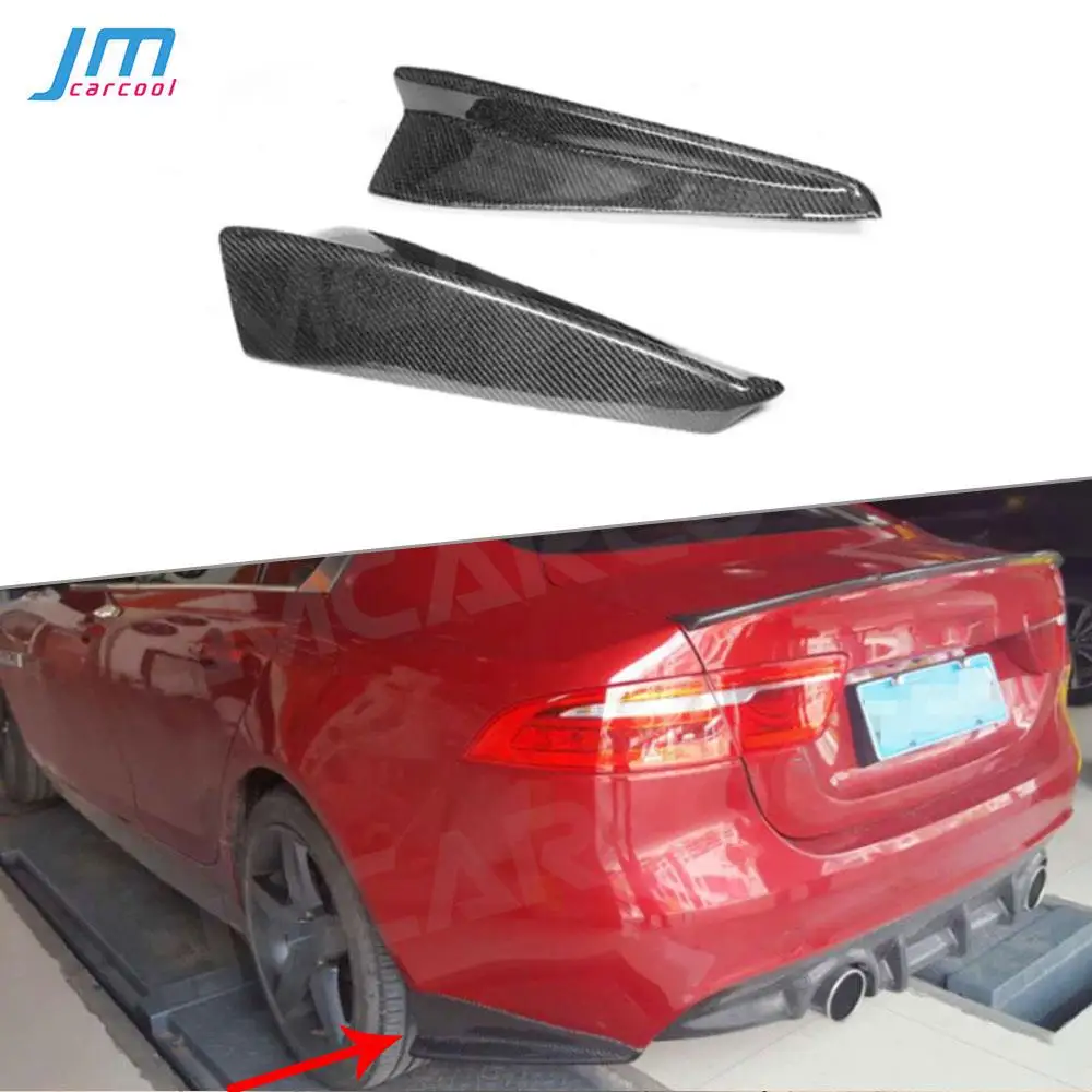 

Carbon Fiber Rear Lip Splitters Flaps For Jaguar XE Sedan 4-Door Spoiler 2015 2016 2017 FRP Car Bumper Protector Car Styling