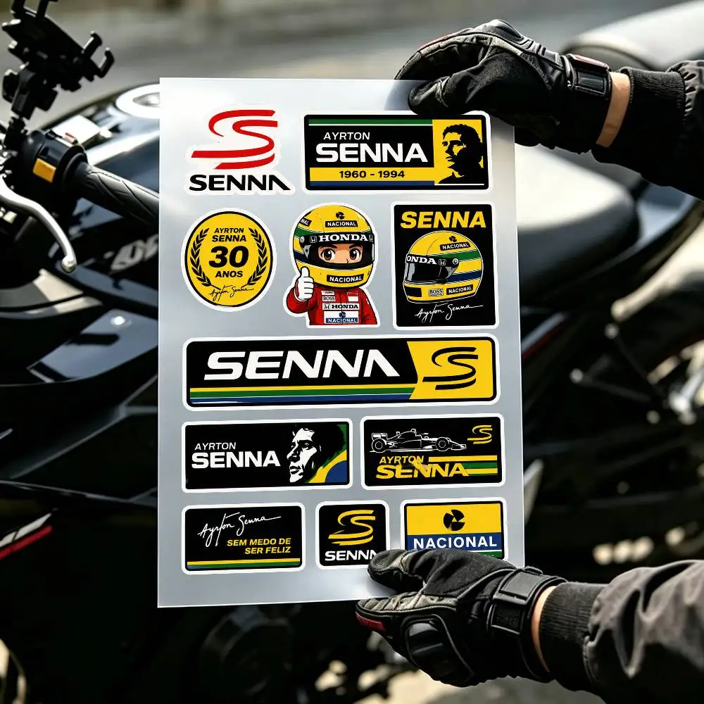 Classic Brazil Motor Racing Decor Stickers Multi Purpose Decal for Vehicle Suitcase Helmet