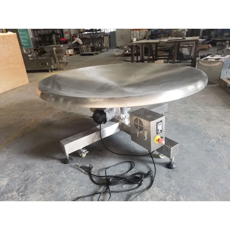 

100% New High Quality 304 Stainless Steel Automatic Rotary Table 100cm Dia for Feeding Bottles on Food Processing Lines