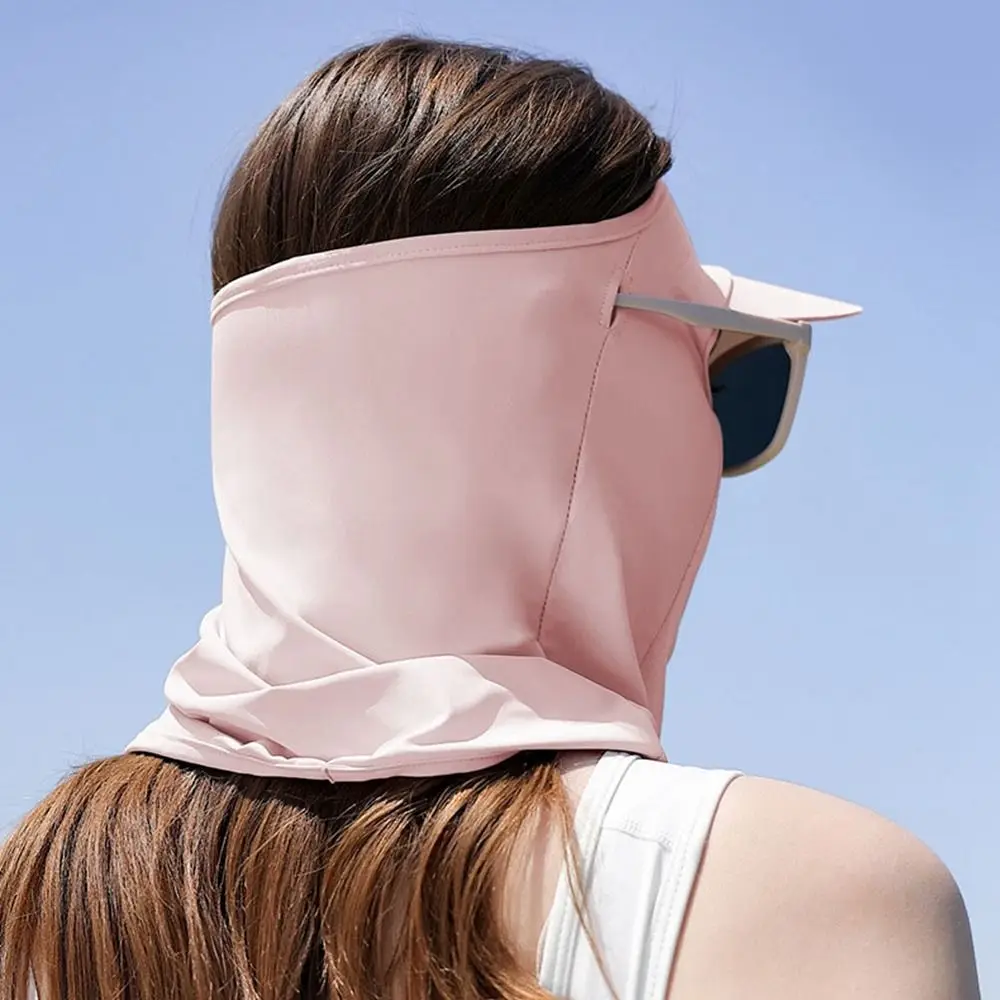 

Solid Color Sunscreen Face Scarf Face Scarves Face Mask Sunscreen Veil Womne Sun Hat Face Cover Face Gini Mask Ice Silk Mask