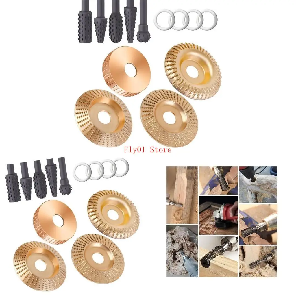 

Carving Accessories with Universal Fit Woodworking Tool for Angle Grinders