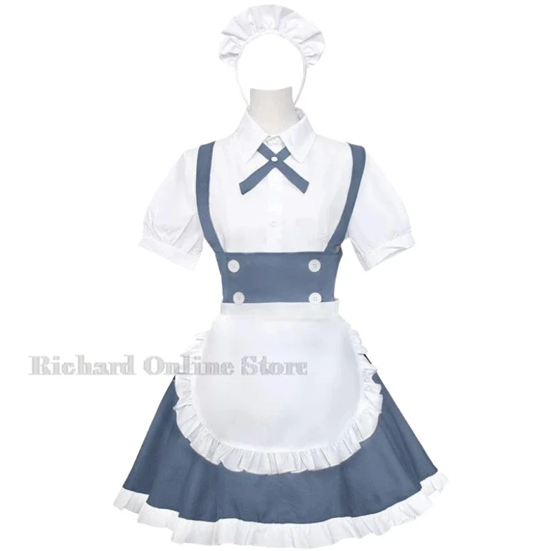 Nanakusa nacutting anime call of the night maid dress cosplay costume top skirt apron woman party cosplay costume set