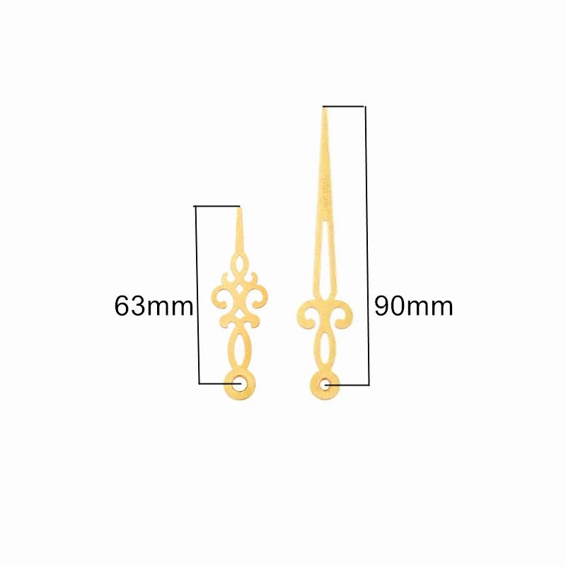 Gold Clock Hands for Quartz Clock Movement Mechanism Metal Arrows for Repair Tools Wall Clock Replacement