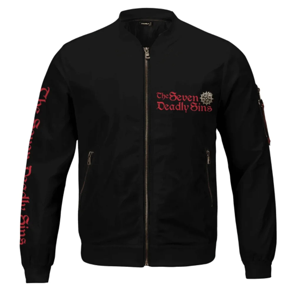 Sudadera con capucha de The Seven Deadly Sins para Cosplay, chaqueta con cremallera, abrigo, sudadera, ropa de calle