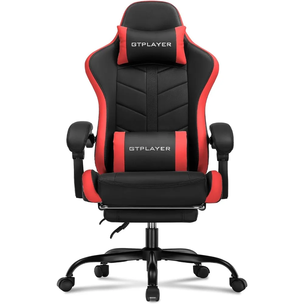 

Gaming Chair, Computer Chair for Kids and Adults Office Chair, Linkage Armrests and Footrest, High Back Ergonomic PC Chair