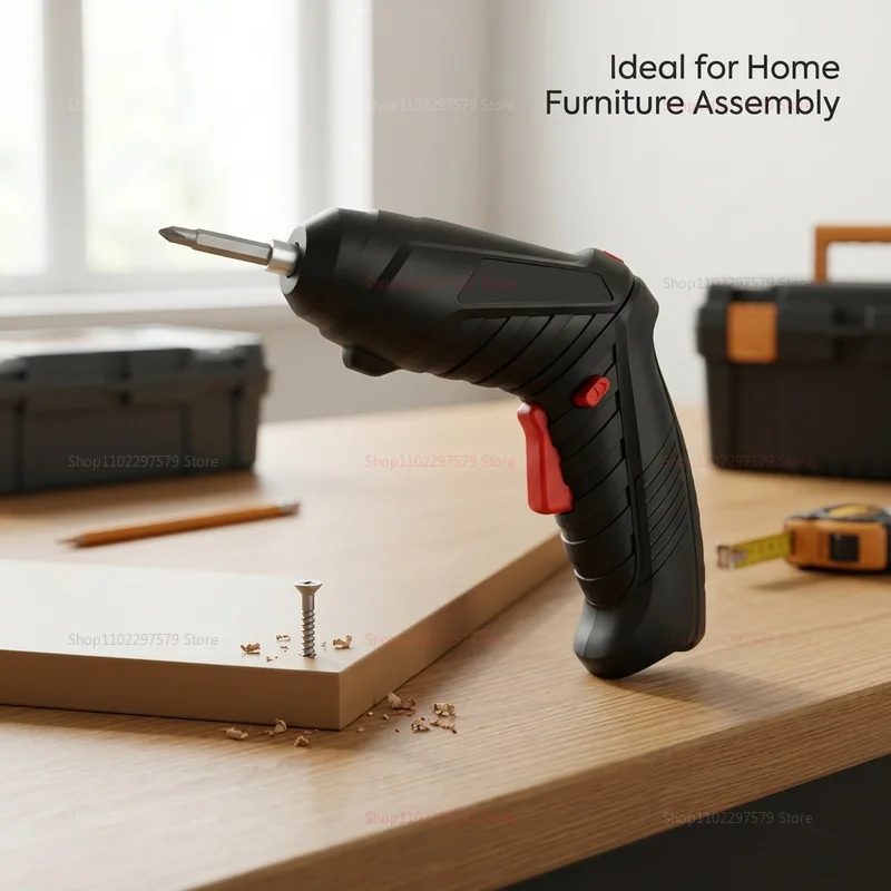 

47PCS Rechargeable Electric Screwdriver Kit 3.6V Cordless Lithium Power Tool Set Foldable for Home DIY Furniture Repair Assembly