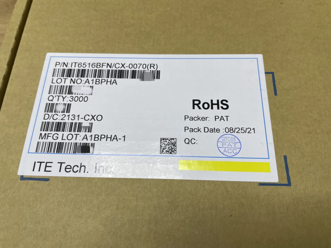 (10Pcs) IT6516BFN/CX-0070 IT6516 QFN32 Embedded ชิปเดี่ยวไมโครคอมพิวเตอร์และ DP To VGA Converter ใหม่