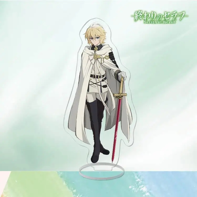 Hot Anime Seraph of the end Figure Mikaela Hyakuya Yuichiro Hyakuya Acrylic Stand Model  Plate Desk Decor Standing Sign Toys