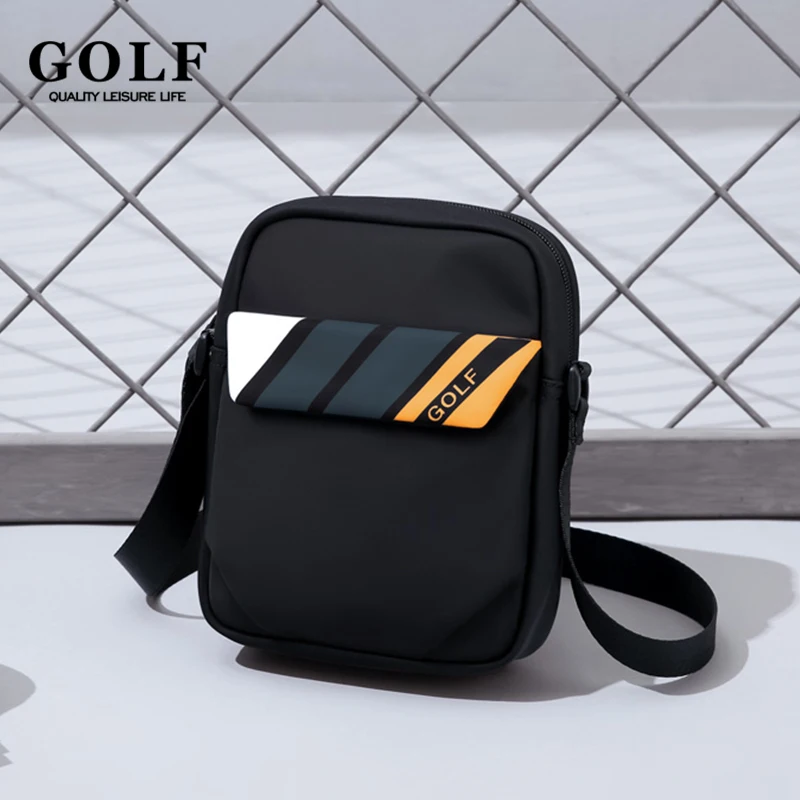 GOLF Sling Mini Bag Packed Men\'s Crossbody Bag Small Waist Pack Male Nylon Waterproof Cell Phone Satchel Purse Shoulder Bags