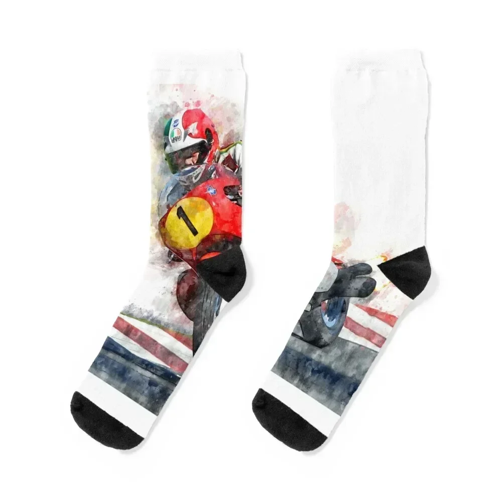 

Giacomo Agostini Socks short cool hip hop kids Women's Socks Men's