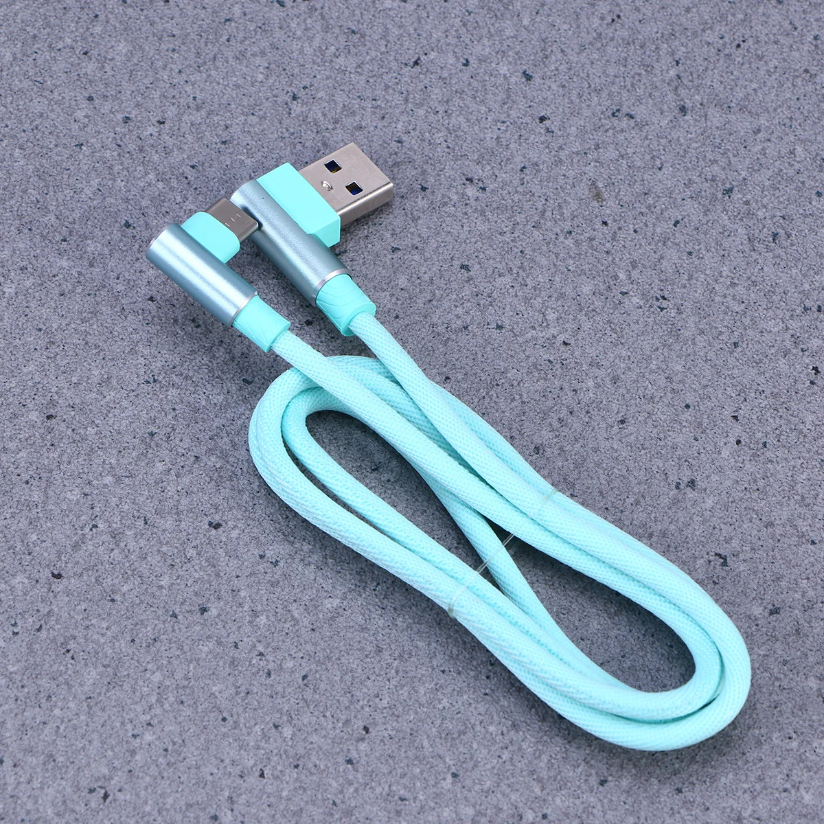 

1m USB Type C Cable Nylon Braided Fast Charging Data Sync Cord Right Angle 2.4a Cord Compatible for Huawei P20 Mate 10