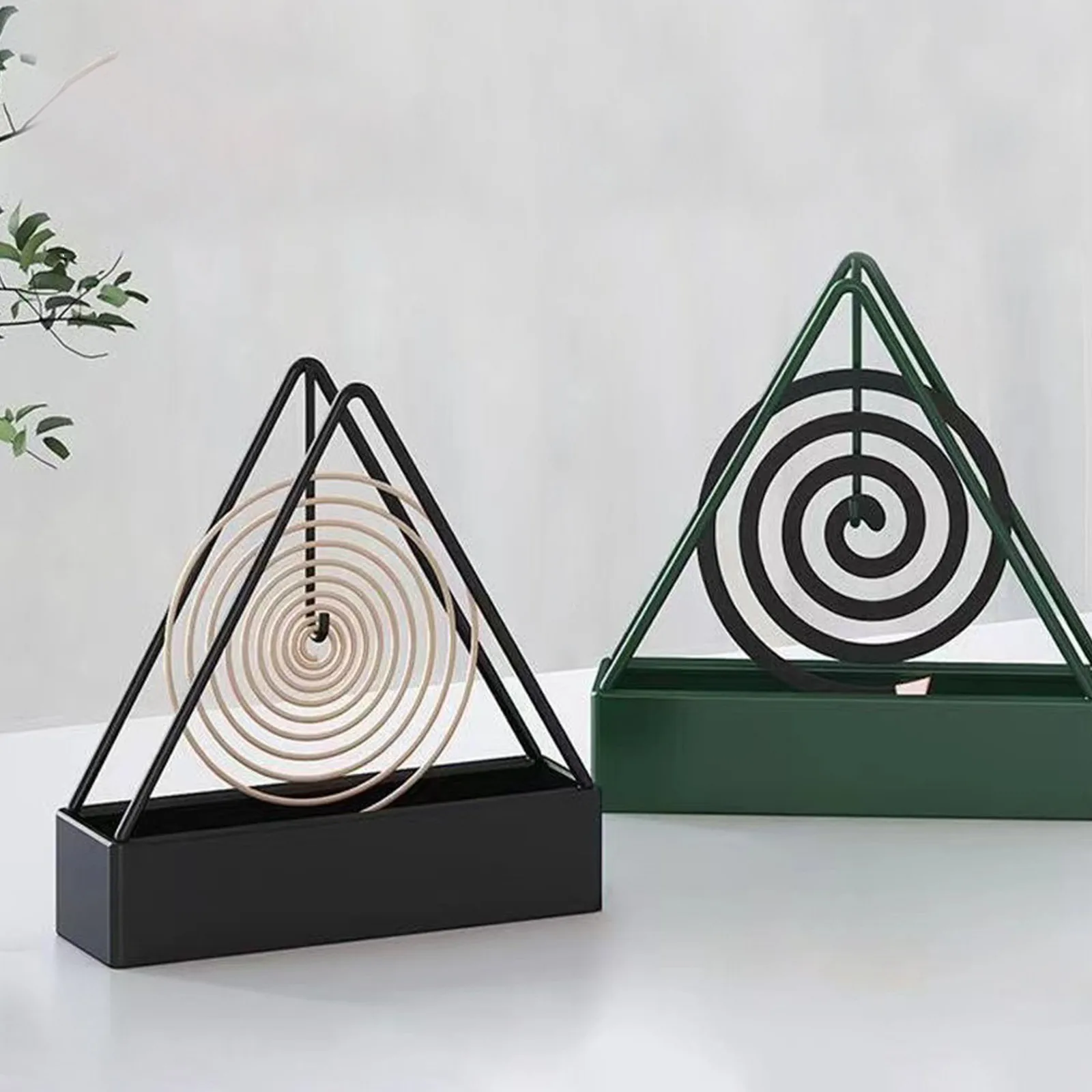 Iron Mosquito Coil Holder & Incense Burner Frame Incense Holders Coil Modern Repellent Incense Rack For Household Bedroom Patio