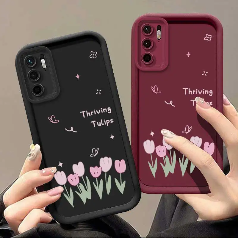 Étui Chic et décontracté avec tulipes prospères, pour Redmi Note 10 5G, Flexible et léger, pour Redmi Note A 13 10 14 12 11 9 3 7 R