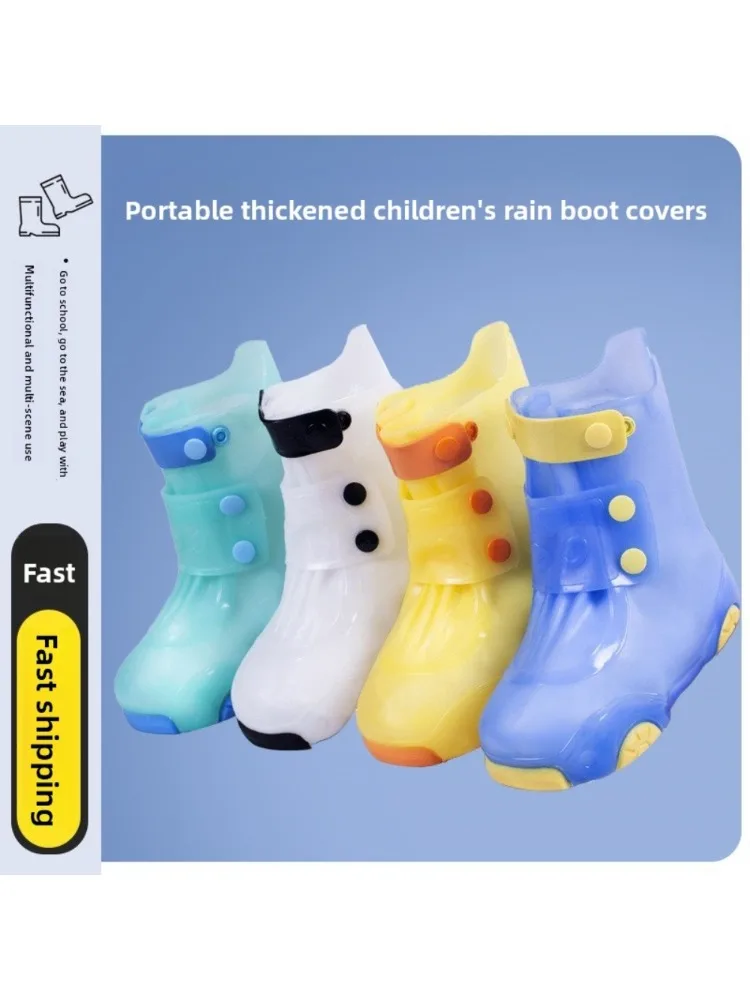 Couvre-chaussures de pluie pour enfants, imperméables, antidérapants, portées à l'extérieur. Imperméables, résistants à l'usure, pour les jours de pluie. Couvre-pieds et bottes de pluie