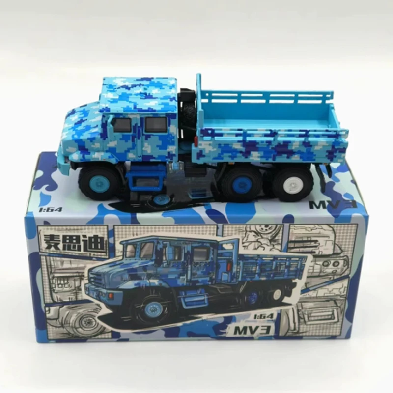 

Литой под давлением масштаб 1:64, грузовик MV3, сплав, имитация металлической модели автомобиля, статическая коллекция, украшенные праздничные подарки, игрушки, сувенирный подарок