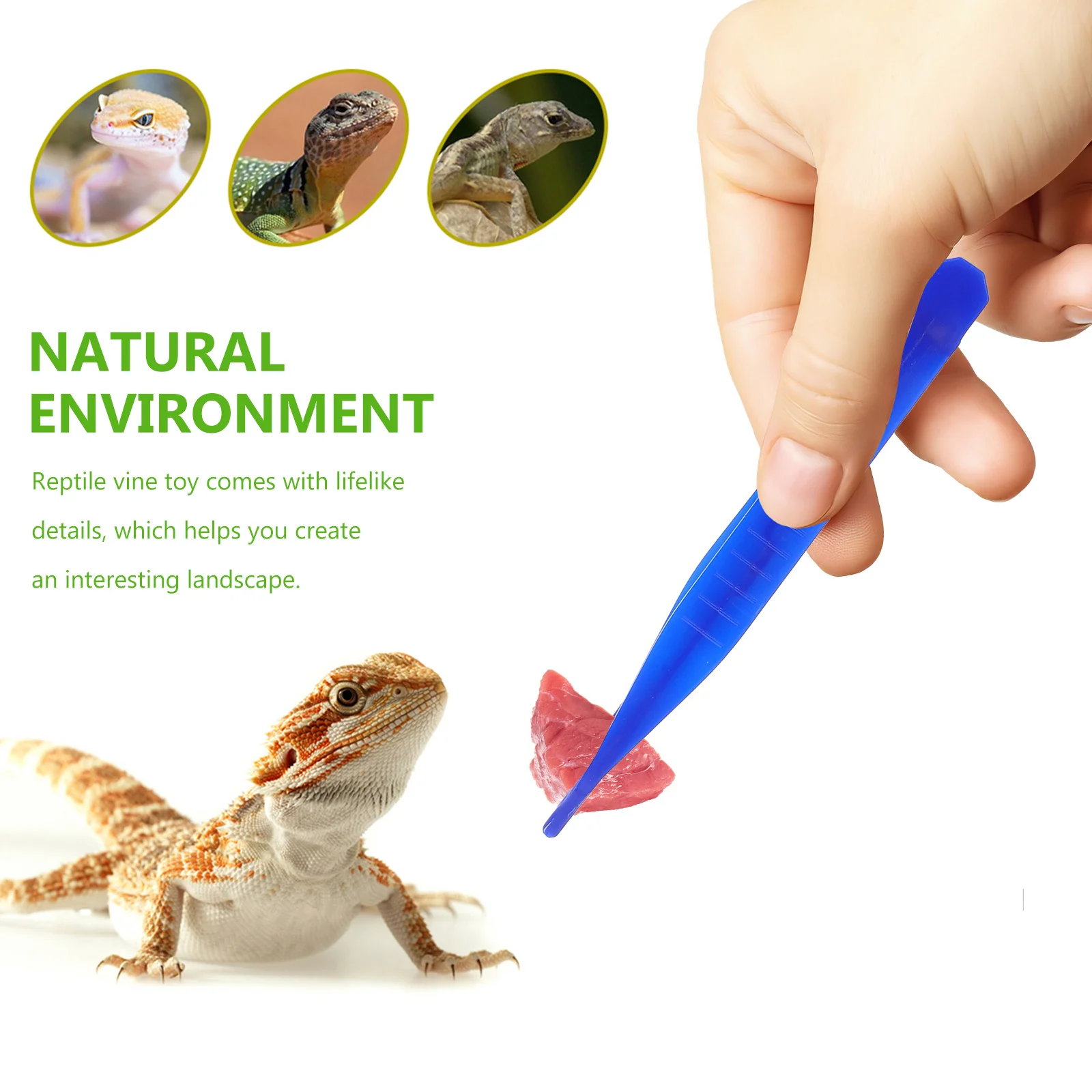 

6Pcs Plastic Reptiles Feeding Tool Easy Use Tweezers Lizard Snake Scorpion Spider Feeding Clip Reptiles Food Clip