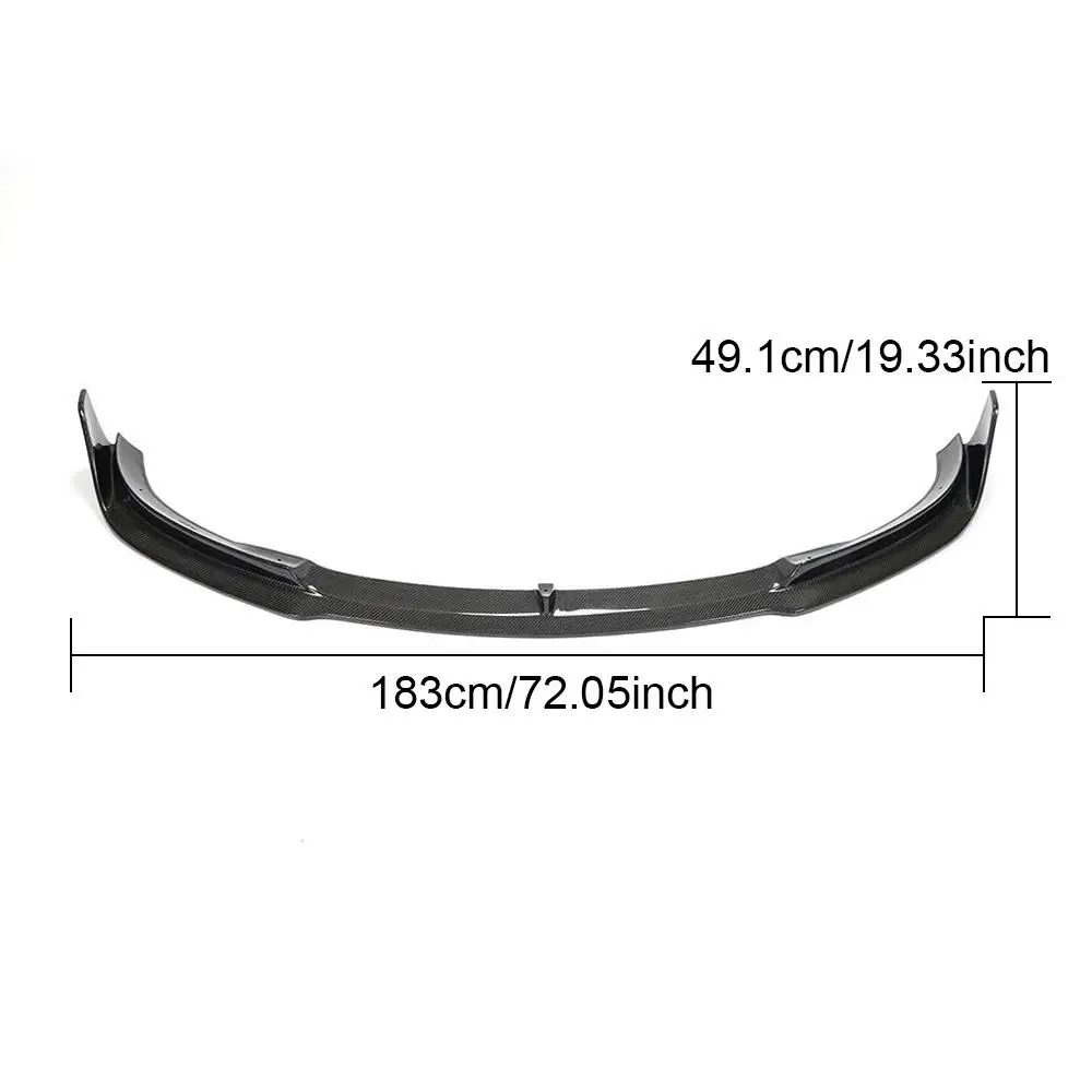 

Product Customization Carbon Fiber Front Bumper Lip Splitter Chin forTesla Model 3 Sedan 2016-2021 Carbon Black