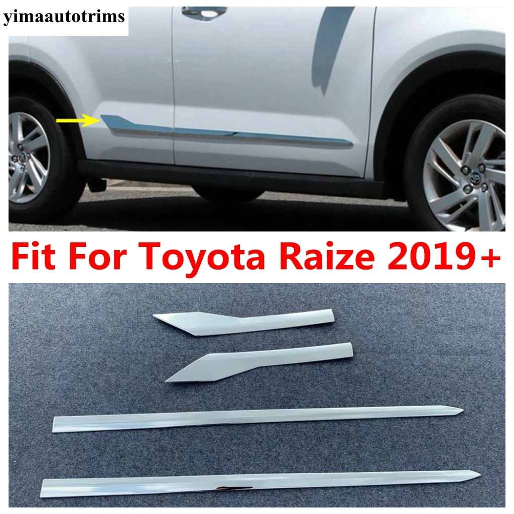 

Side Door Body Strip Decoration Protection Cover Trim For Toyota Raize 2019 - 2021 ABS Chrome Accessories Exterior Refit Kit