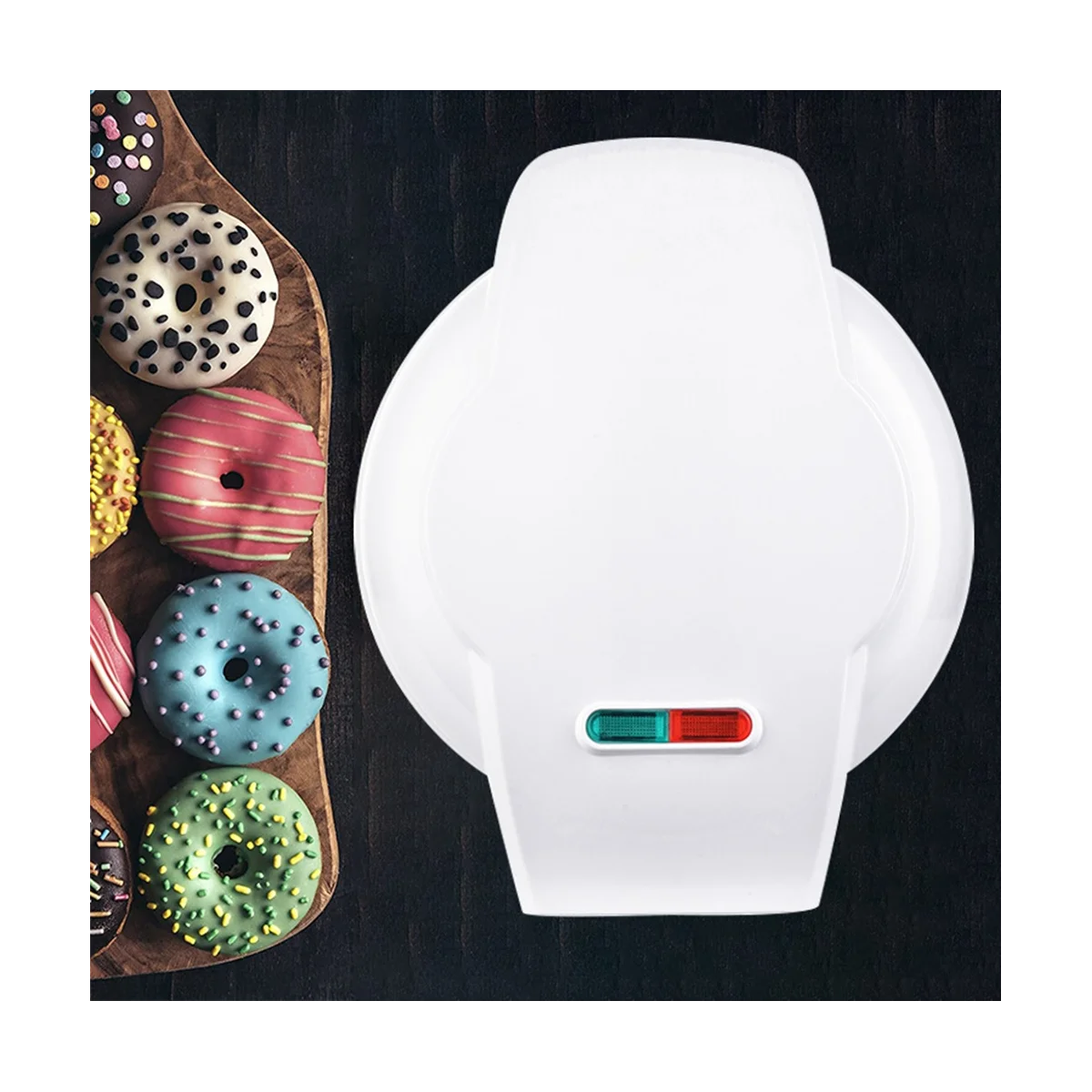 Mini Donuts Machine 110V Donut Maker Machine DIY Thuisgebruik Mini Maker Zwart US Plug-ABLM